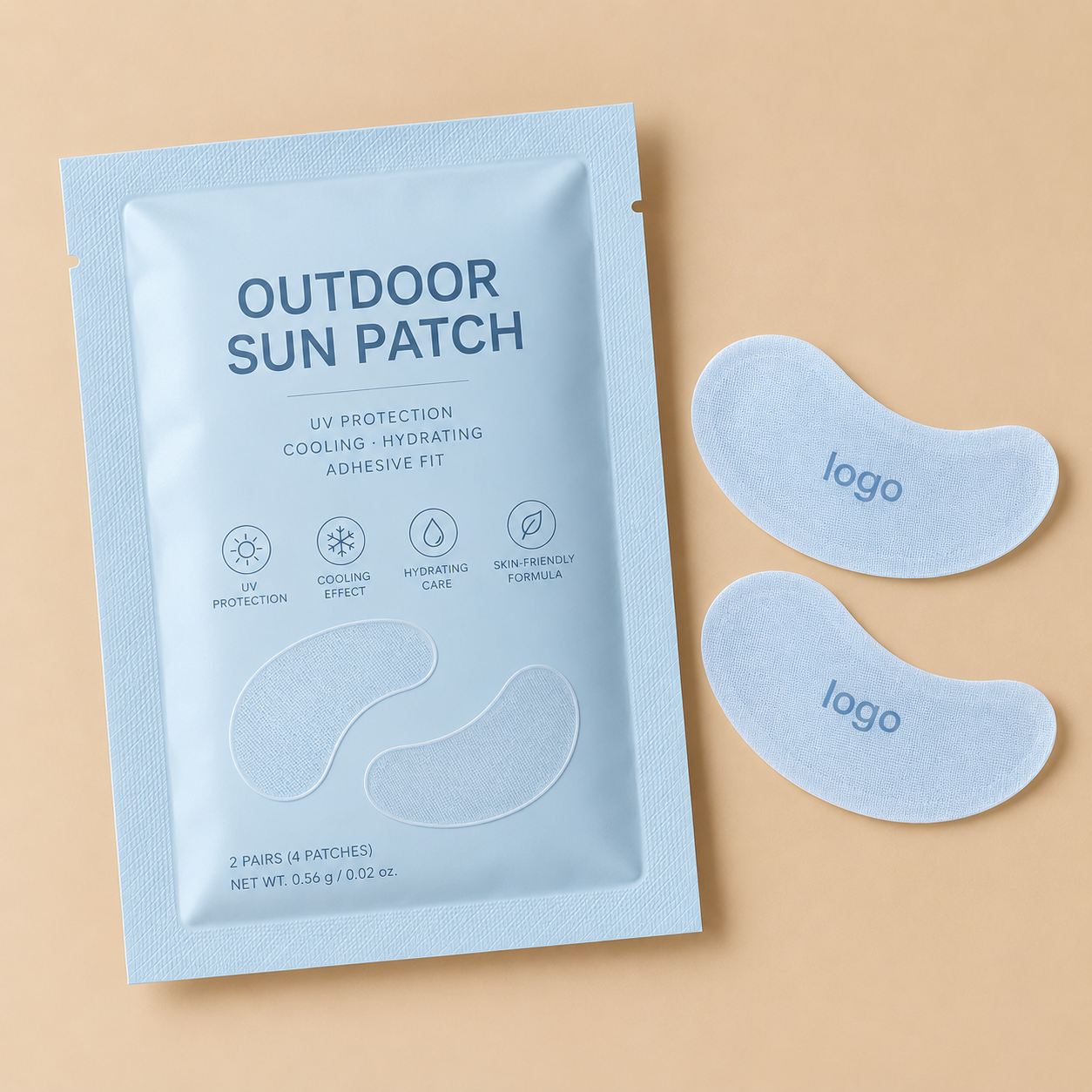 Sky blue Outdoor Sun Patch with fabric patches by Korean K-Beauty OEM ODM manufacturer
